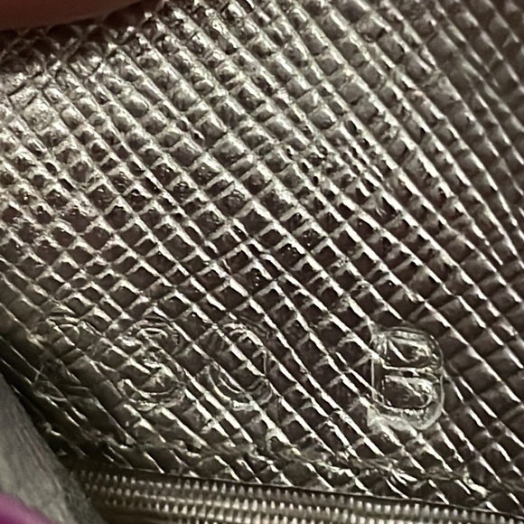 Soldā„ļøPRADA Small Leather Wallet in Metallic Silverš - Picture 9 of 14